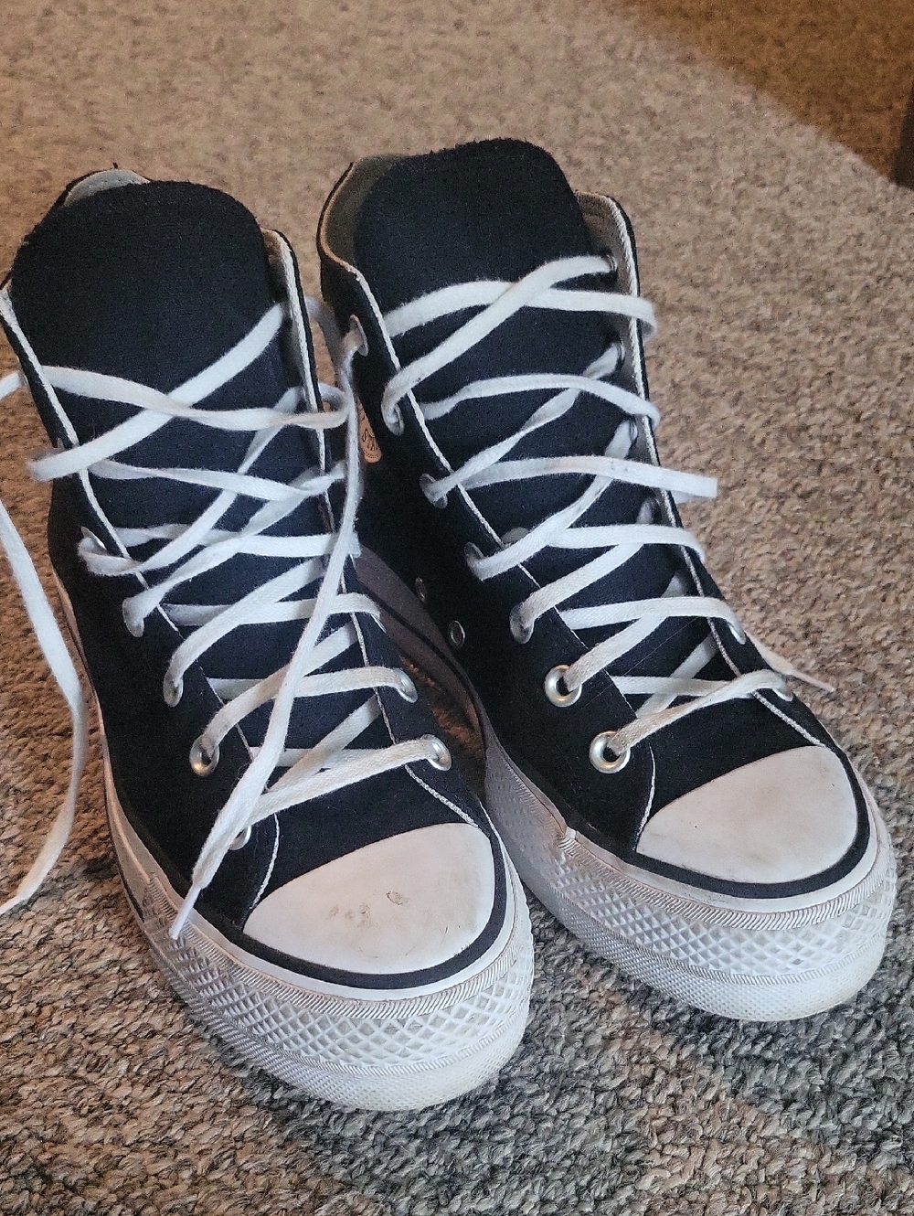 Womens Black Platform Converse